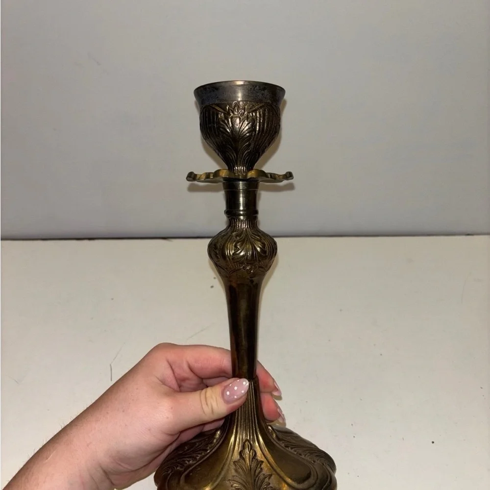 Vintage brass candle stick holder
